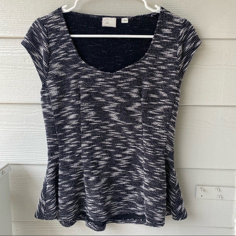 ANTHROPOLOGIE Postmark Peplum Knit Top - Picture 1 of 8